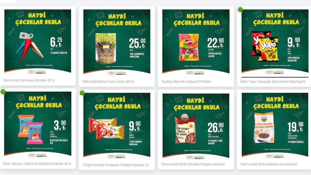 Okulların açılmasının ardından Tarım Kredi Market'ten dev indirim: İşte 12 -17 Eylül 2023 market kataloğu 6